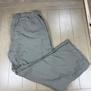 REI Pants Mens XXL 30L Olive Green Hiking Cargo UPF 50 Convertible Zip off